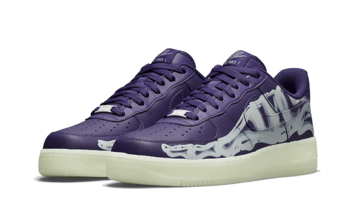 Nike Air Force 1 Low '07 QS Purple Skeleton Halloween (2021) (CU8067-500) | TheSneakerWay
