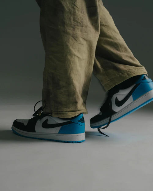 Jordan 1 Retro Low OG Black Dark Powder Blue (CZ0790-104) | TheSneakerWay