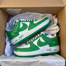 Louis Vuitton Nike Air Force 1 Low By Virgil Abloh White Green (1A9VAU) | TheSneakerWay