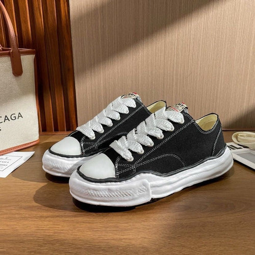 Maison Mihara Yasuhiro Peterson OG Sole Canvas Low Black (A01FW702-BLK) | TheSneakerWay