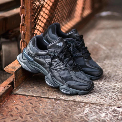 New Balance 9060 Triple Black Leather (U9060NRI) | TheSneakerWay
