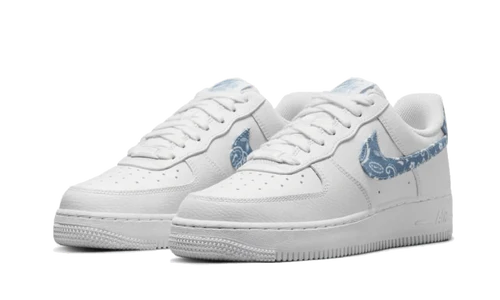 Nike Air Force 1 Low '07 Essential White Worn Blue Paisley (Women's) (DH4406-100) | TheSneakerWay