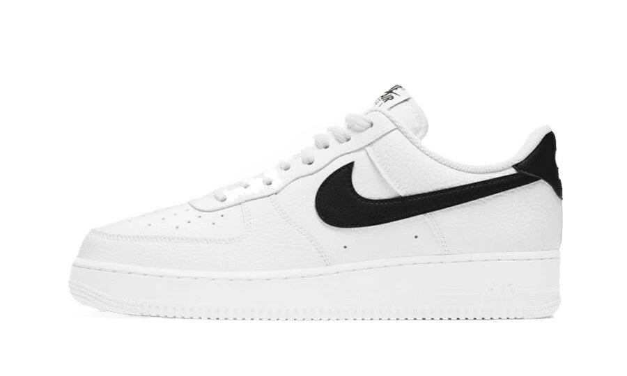 Nike Air Force 1 Low '07 White Black Pebbled Leather
