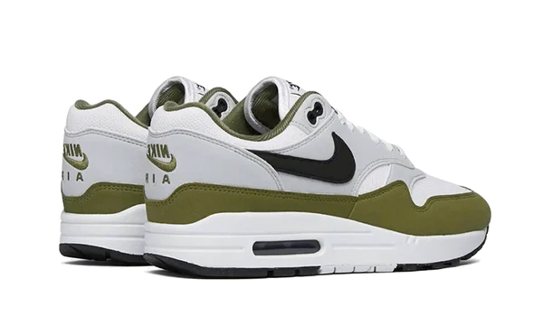 Nike Air Max 1 White Black Medium Olive (FD9082-102) | TheSneakerWay