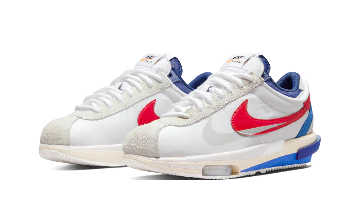 Nike Zoom Cortez SP sacai White University Red Blue (DQ0581-100) | TheSneakerWay