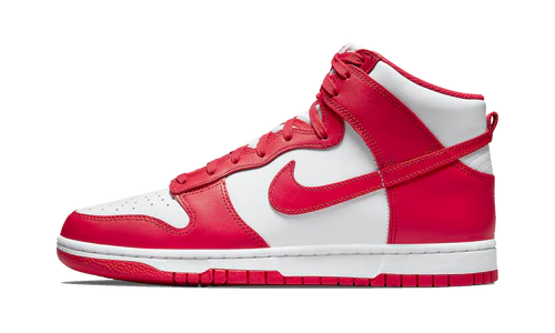 Nike Dunk High SE Tartan Plaid Black University Red