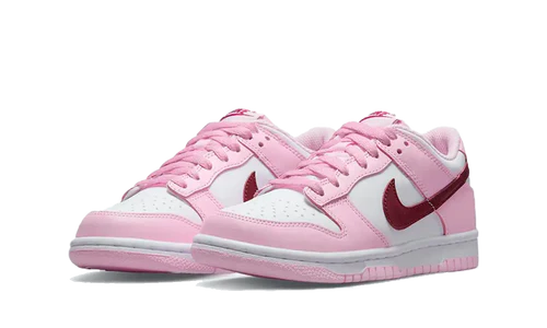 Nike Dunk Low Pink Foam Red White (GS) (CW1590-601) | TheSneakerWay