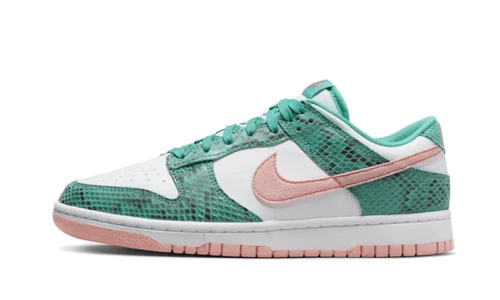 Nike Dunk Low Snakeskin Washed Teal Bleached Coral (DR8577-300) | TheSneakerWay