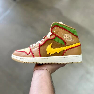Jordan 1 Mid SE Cheeseburger (IB7403-224) | TheSneakerWay