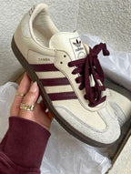 adidas Samba OG Wonder White Maroon (Women's) (IG1987) | TheSneakerWay