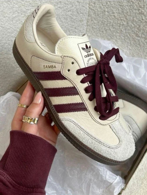 adidas Samba OG Wonder White Maroon (Women's) (IG1987) | TheSneakerWay