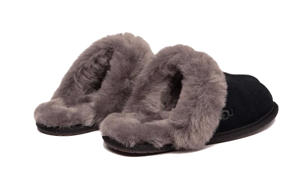 UGG Scuffette II Slipper Black Grey (Women's) (1106872-BCGR) | TheSneakerWay